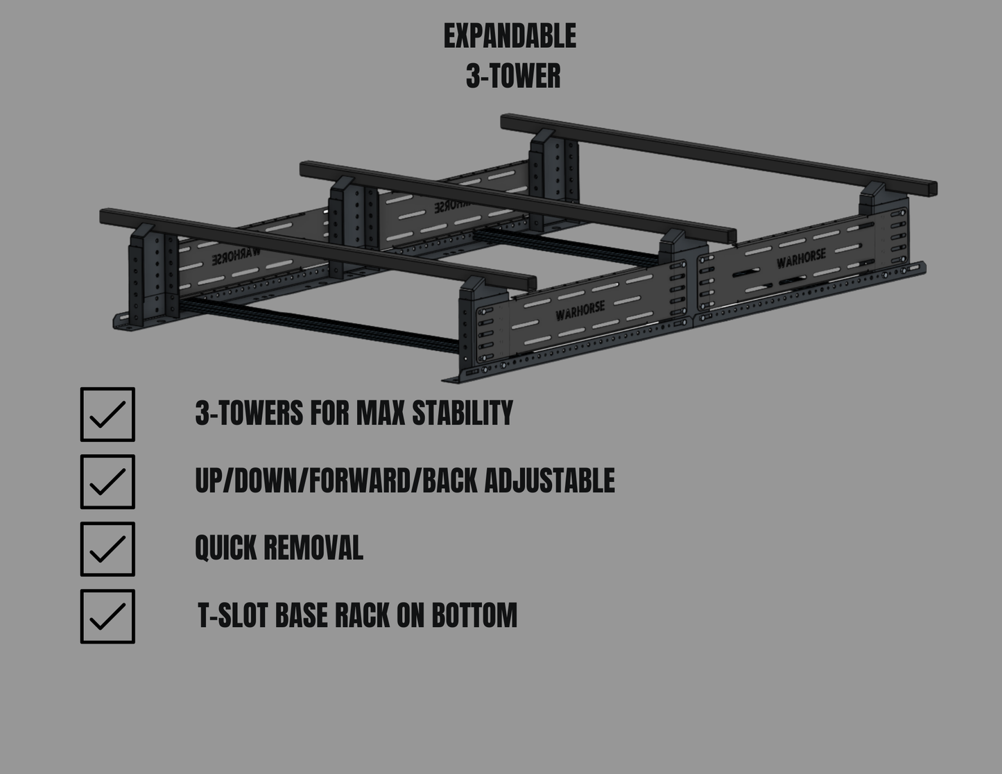 Expandable Roof Rack - 3 Tower