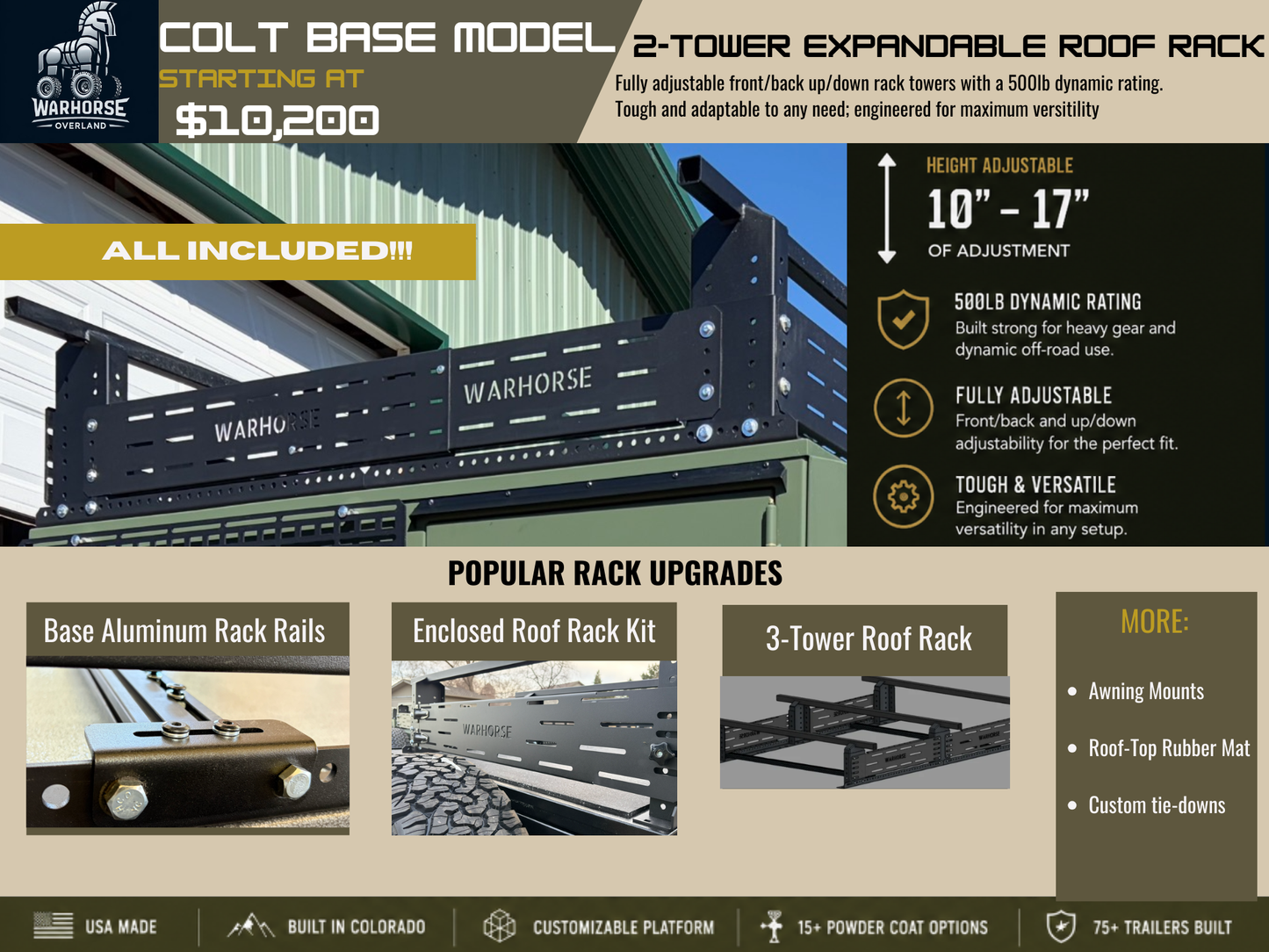 The Colt Base - Overland/Offroad 4x4 Trailer