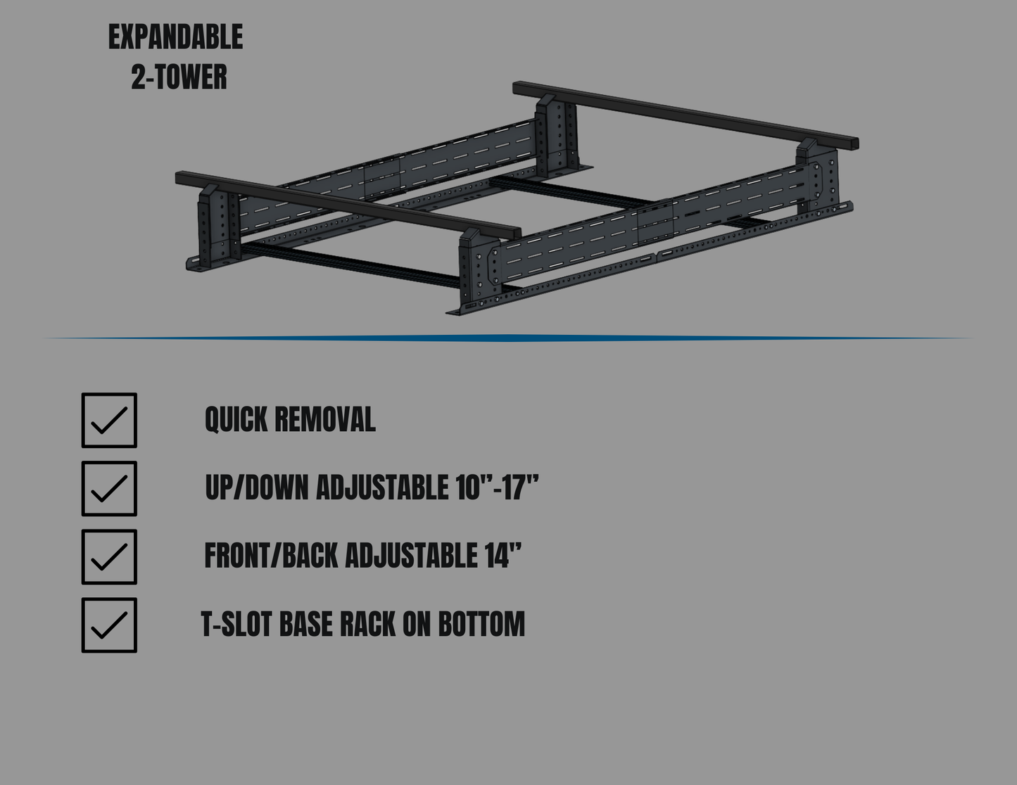 Expandable Roof Rack - 2 Tower