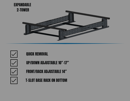 Expandable Roof Rack - 2 Tower