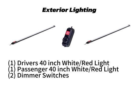 Exterior Lighting - White/Red Dimmable